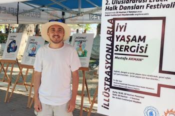 "İyi Yaşam İllüstrasyon Sergisi" Erdek'te Sanatseverlerle Buluştu