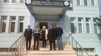 Gönen Ömer Seyfettin Fen Lisesi Müdürü Veysel Çeşni ve Gönen Anadolu Lisesi Müdürü Ahmet Dolan'dan Ziyaret